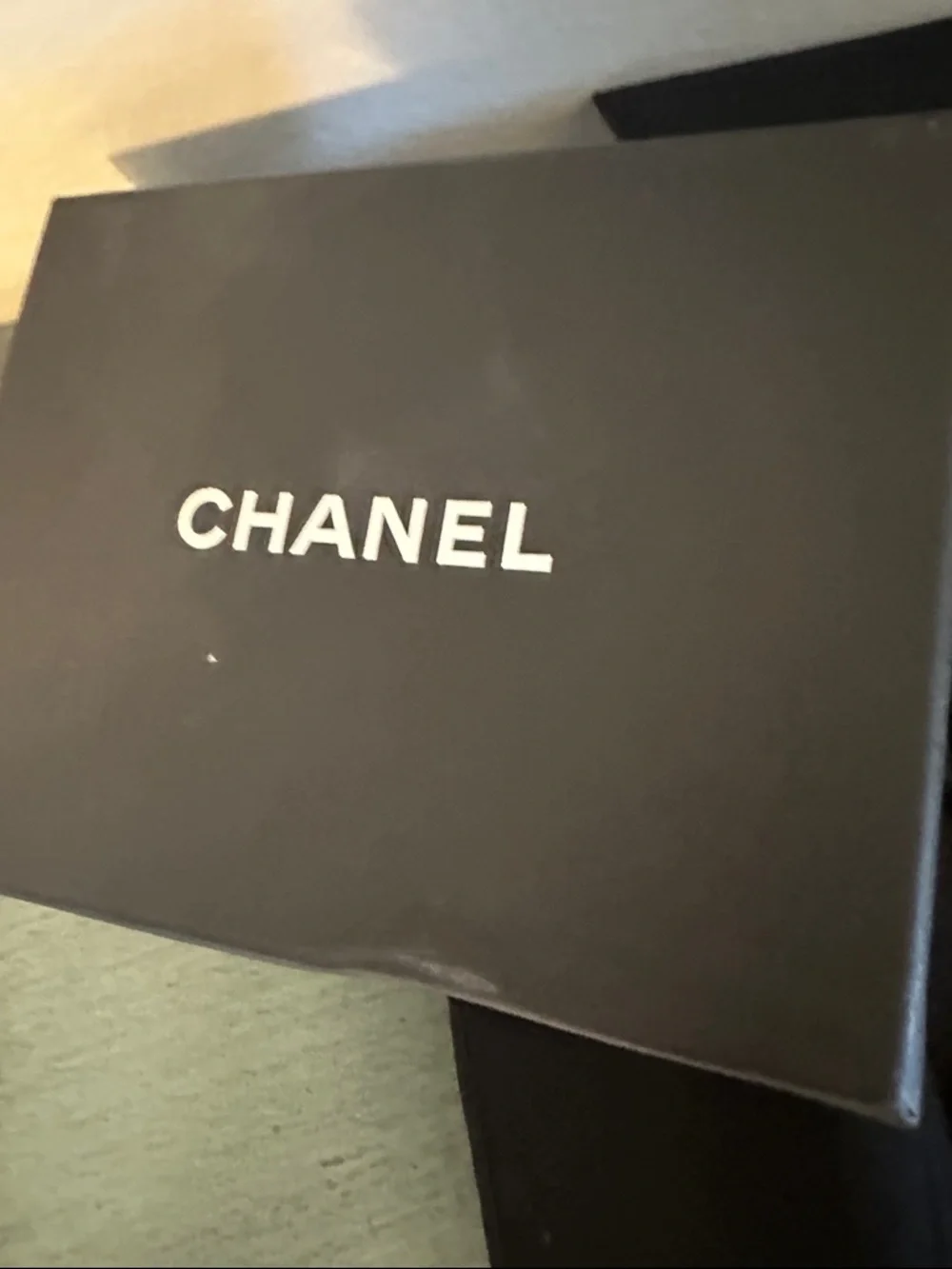 CHANEL Silver Crystal CC Dangle Earrings